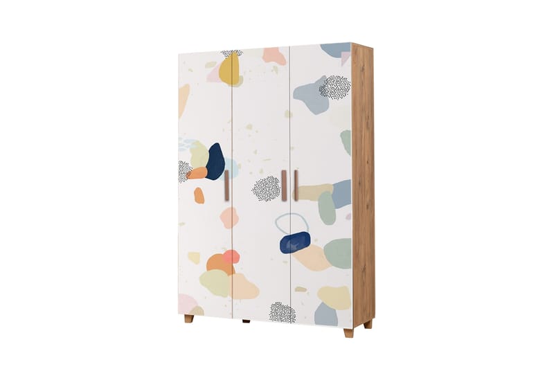 Leva Garderobe 120x189 cm Brun/Hvit - Hanah Home - Oppbevaring - Klesoppbevaring - Garderober & garderobesystem