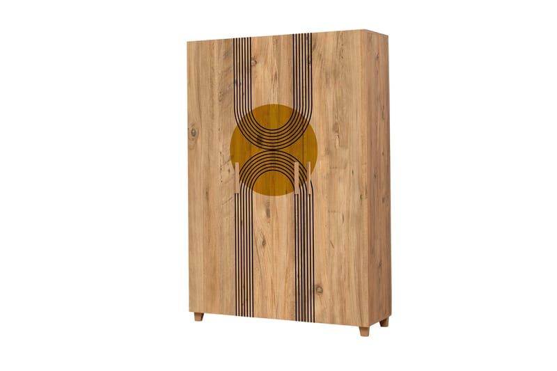 Leva Garderobeskap 120x189 cm Brun - Hanah Home - Oppbevaring - Klesoppbevaring - Garderober & garderobesystem