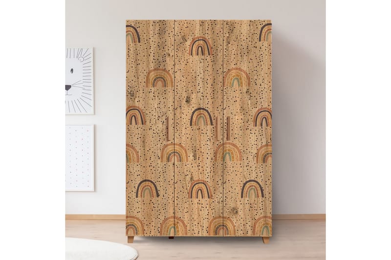 Leva Garderobeskap 120x189 cm Brun - Hanah Home - Oppbevaring - Klesoppbevaring - Garderober & garderobesystem