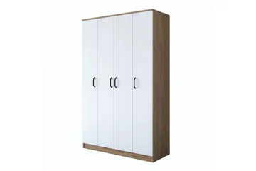 Jaioni Garderobeskap 120x190,8 cm Brun/Hvit - Hanah Home - Oppbevaring - Klesoppbevaring - Garderober & garderobesystem