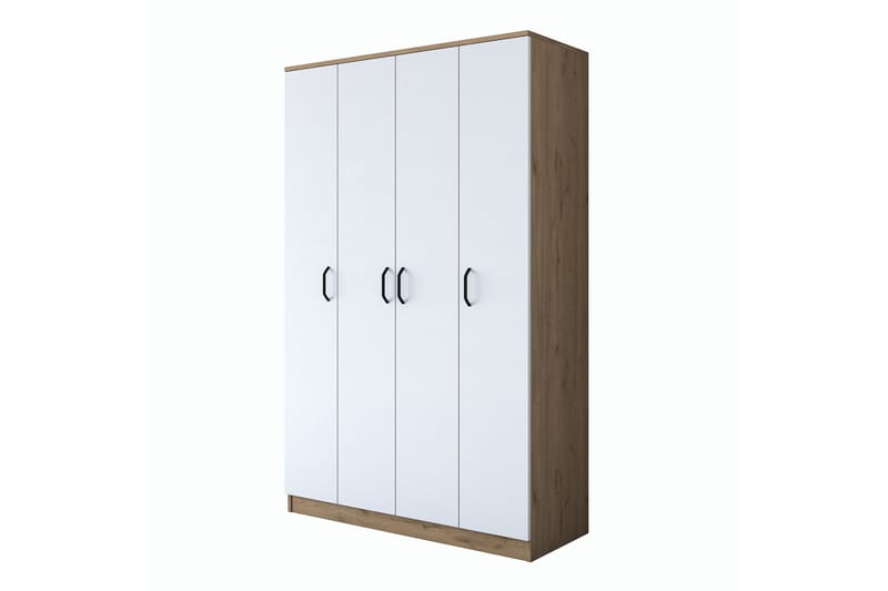 Jaioni Garderobeskap 120x190,8 cm Brun/Hvit - Hanah Home - Oppbevaring - Klesoppbevaring - Garderober & garderobesystem