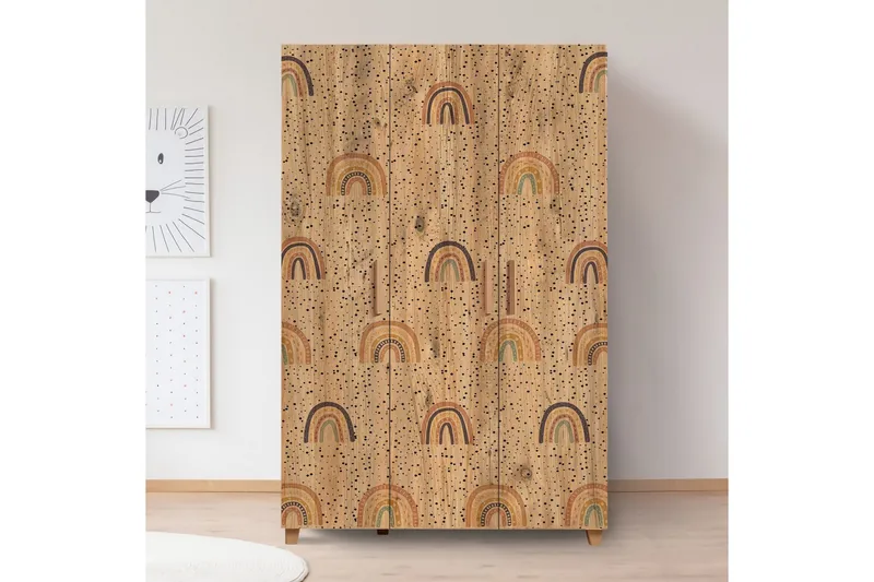 Leva Garderobeskap 120x189 cm Brun - Hanah Home - Oppbevaring - Klesoppbevaring - Garderober & garderobesystem
