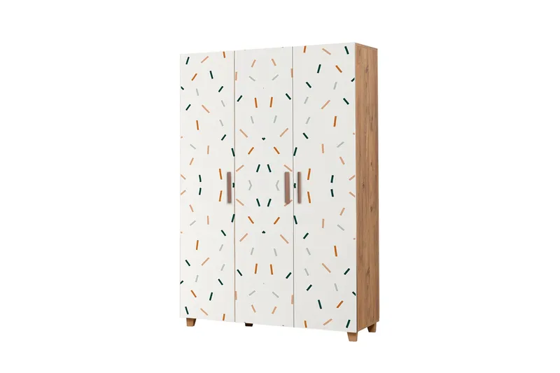 Leva Garderobe 120x189 cm Brun/Hvit - Hanah Home - Oppbevaring - Klesoppbevaring - Garderober & garderobesystem