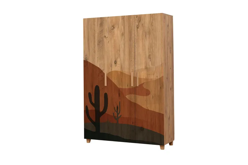 Leva Garderobeskap 120x189 cm Brun - Hanah Home - Oppbevaring - Klesoppbevaring - Garderober & garderobesystem