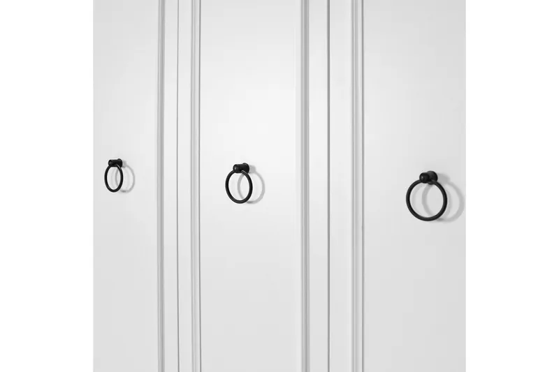 Ajra Garderobe 103x185 cm Hvit - Hanah Home - Oppbevaring - Klesoppbevaring - Garderober & garderobesystem