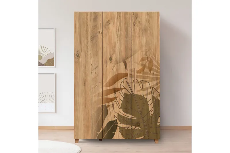 Leva Garderobeskap 120x189 cm Brun - Hanah Home - Oppbevaring - Klesoppbevaring - Garderober & garderobesystem