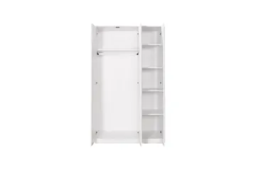 Ajra Garderobe 103x185 cm Hvit - Hanah Home - Oppbevaring - Klesoppbevaring - Garderober & garderobesystem