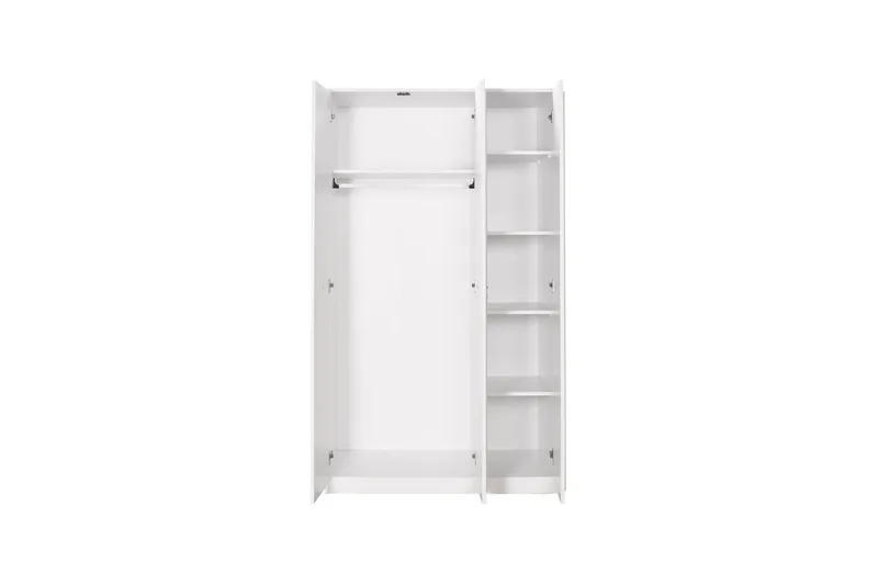 Ajra Garderobe 103x185 cm Hvit - Hanah Home - Oppbevaring - Klesoppbevaring - Garderober & garderobesystem