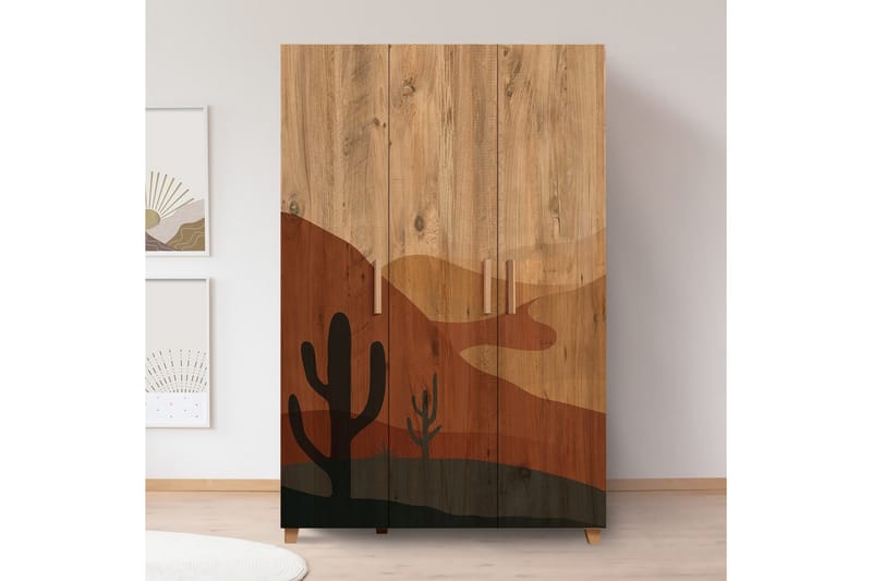 Leva Garderobeskap 120x189 cm Brun - Hanah Home - Oppbevaring - Klesoppbevaring - Garderober & garderobesystem