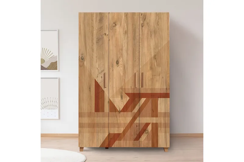 Leva Garderobeskap 120x189 cm Brun - Hanah Home - Oppbevaring - Klesoppbevaring - Garderober & garderobesystem