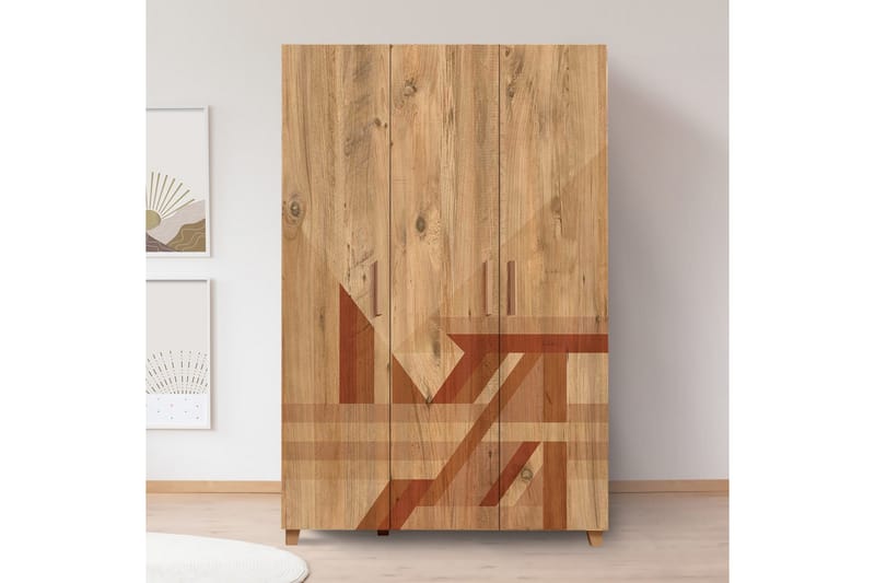 Leva Garderobeskap 120x189 cm Brun - Hanah Home - Oppbevaring - Klesoppbevaring - Garderober & garderobesystem