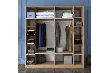 Jaidul Garderobeskap 180x190,8 cm Brun/Hvit - Hanah Home - Oppbevaring - Klesoppbevaring - Garderober & garderobesystem