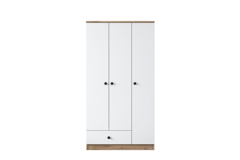Jain Garderobe 90x170 cm Brun/Hvit - Hanah Home - Oppbevaring - Klesoppbevaring - Garderober & garderobesystem
