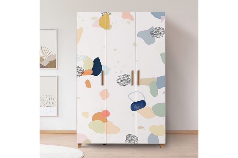 Leva Garderobe 120x189 cm Brun/Hvit - Hanah Home - Oppbevaring - Klesoppbevaring - Garderober & garderobesystem