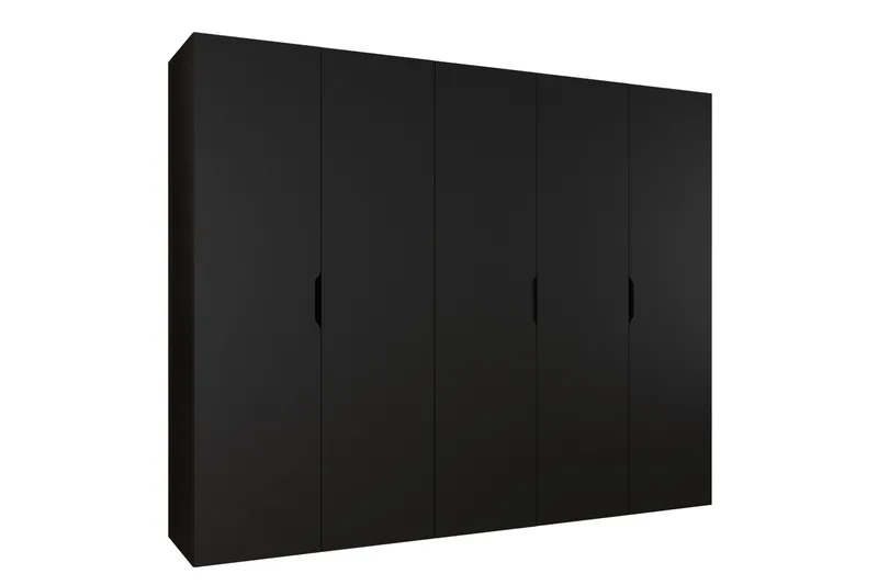 Abano Garderobeskap 52x202 cm i Tre, Svart
