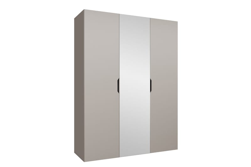 Abano Garderobeskap Med Speil 52x202 cm - Beige - Oppbevaring - Klesoppbevaring - Garderober & garderobesystem