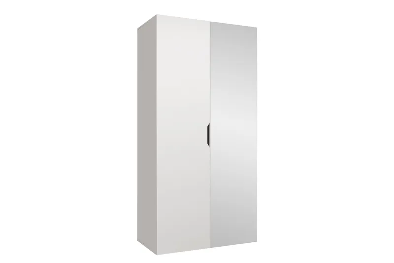 Abano Garderobeskap Med Speil 52x202 cm - Beige - Oppbevaring - Klesoppbevaring - Garderober & garderobesystem