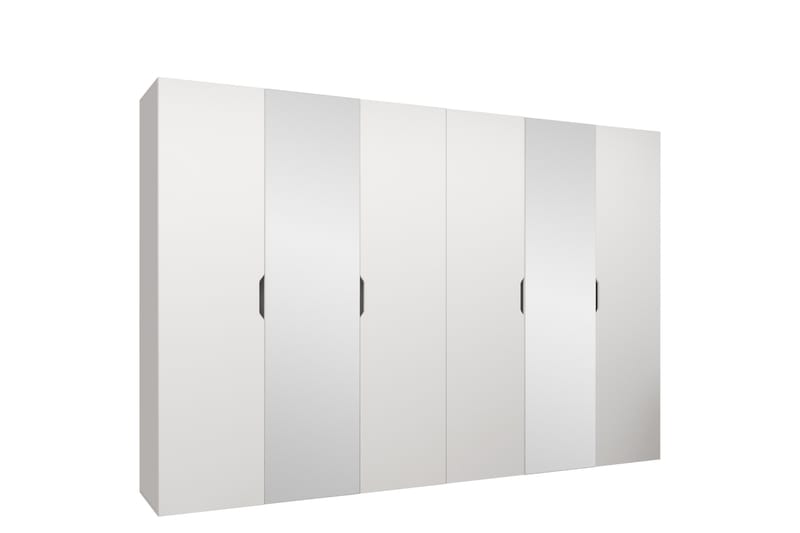 Abano Garderobeskap Med Speil 52x202 cm - Hvit - Oppbevaring - Klesoppbevaring - Garderober & garderobesystem
