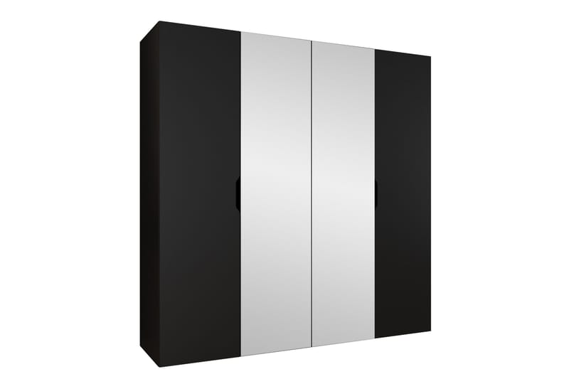 Abano Garderobeskap Med Speil 52x202 cm, Svart