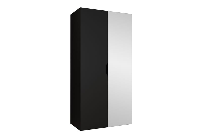 Abano Garderobeskap Med Speil 52x202 cm - Svart - Oppbevaring - Klesoppbevaring - Garderober & garderobesystem