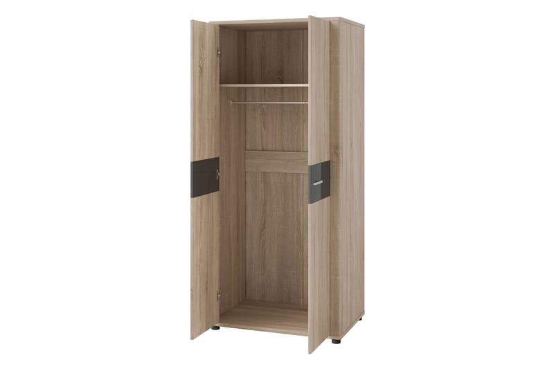 Afarin Garderobeskap 90x202 cm - Brun - Oppbevaring - Klesoppbevaring - Garderober & garderobesystem