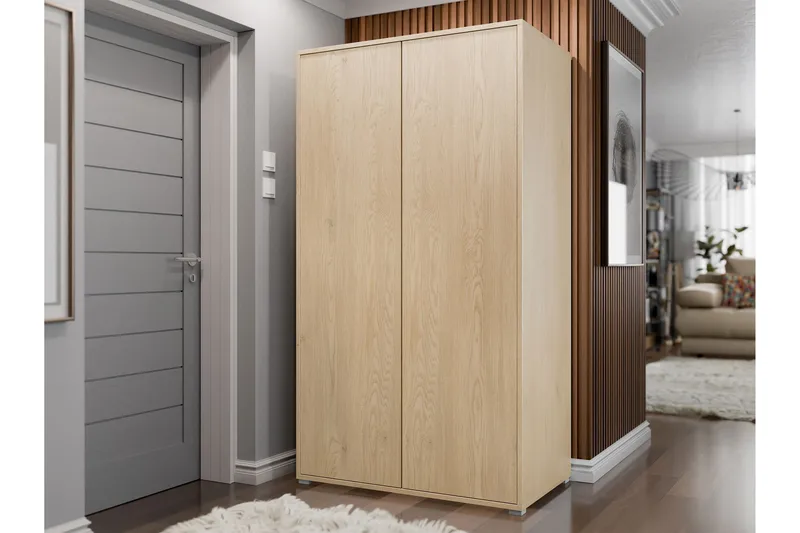 Agawal Garderob 100x178 cm - Brun - Oppbevaring - Klesoppbevaring - Garderober & garderobesystem