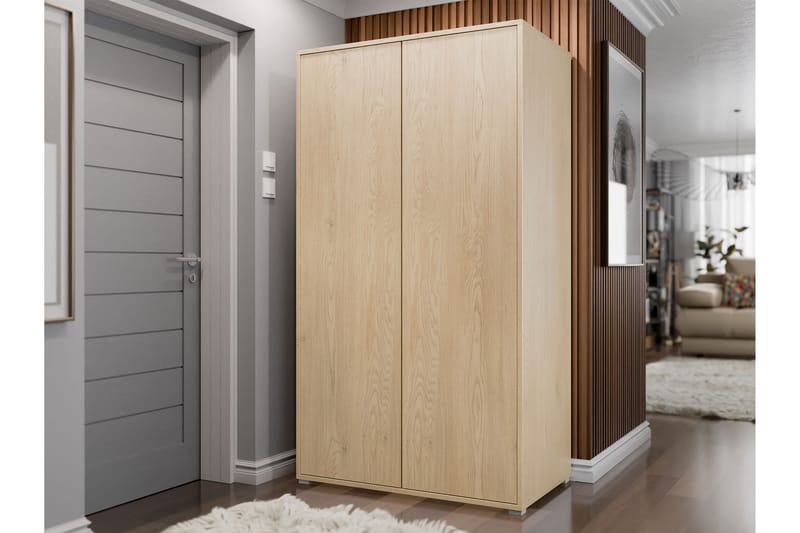 Agawal Garderob 100x178 cm - Brun - Oppbevaring - Klesoppbevaring - Garderober & garderobesystem