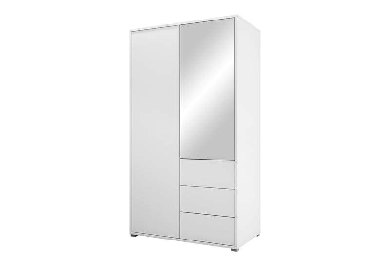 Agawal Garderobeskap med Speil 100x178 cm - Hvit - Oppbevaring - Klesoppbevaring - Garderober & garderobesystem