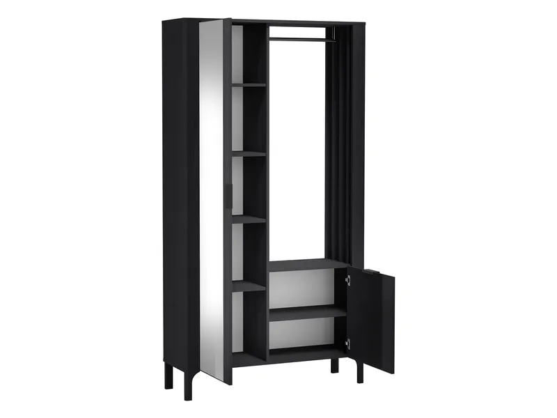 Aggarwal Garderobeskap med Speil 105 cm - Oppbevaring - Klesoppbevaring - Garderober & garderobesystem