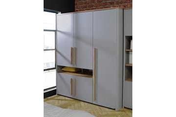 Ahmetbay Garderobe 59x158 cm - Grå/Brun - Oppbevaring - Klesoppbevaring - Garderober & garderobesystem