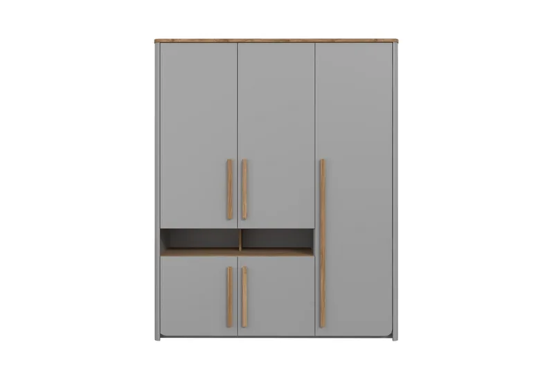 Ahmetbay Garderobe 59x158 cm - Grå/Brun - Oppbevaring - Klesoppbevaring - Garderober & garderobesystem