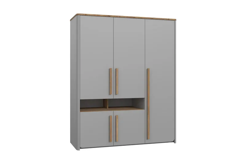 Ahmetbay Garderobe 59x158 cm - Grå/Brun - Oppbevaring - Klesoppbevaring - Garderober & garderobesystem