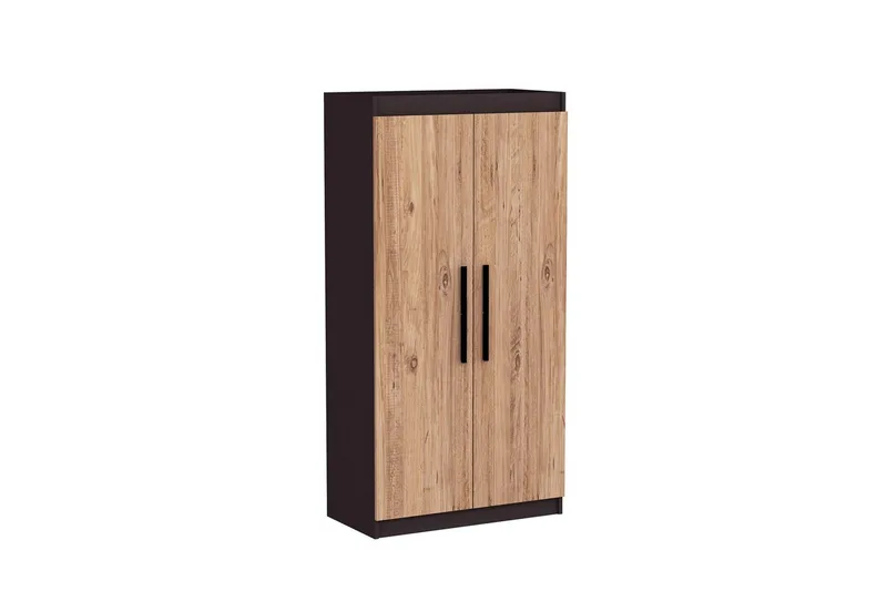 Akser Garderobe 90x180 cm, Natur/Antrasitt