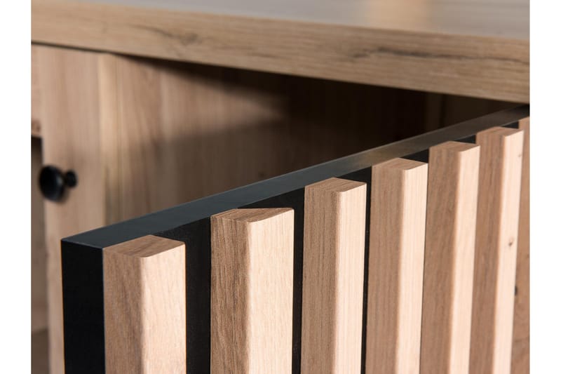 Aldbrough Garderobeskap med Speil 100x213 cm - Brun / Svart - Oppbevaring - Klesoppbevaring - Garderober & garderobesystem