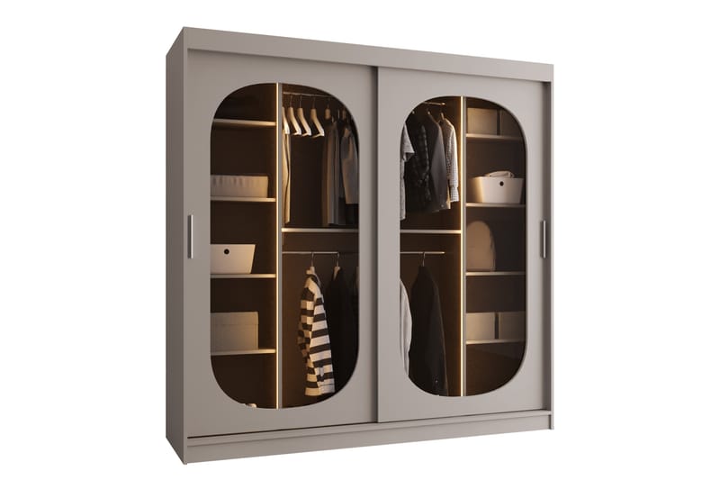 Allegra Garderobe 200x200 cm - Beige - Oppbevaring - Klesoppbevaring - Garderober & garderobesystem