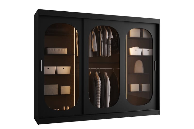 Allegra Garderobeskap 250x200 cm, Svart