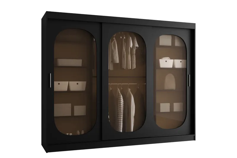 Allegra Garderobeskap 250x200 cm, Svart