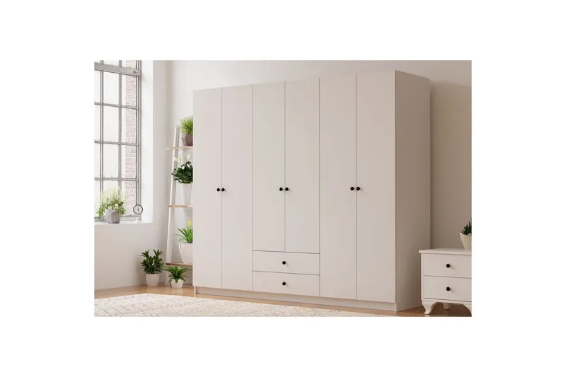 Alven Garderobe 180x180 cm - Matt Hvit - Oppbevaring - Klesoppbevaring - Garderober & garderobesystem