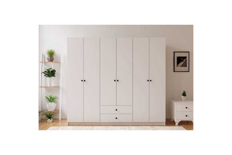 Alven Garderobe 180x180 cm - Matt Hvit - Oppbevaring - Klesoppbevaring - Garderober & garderobesystem