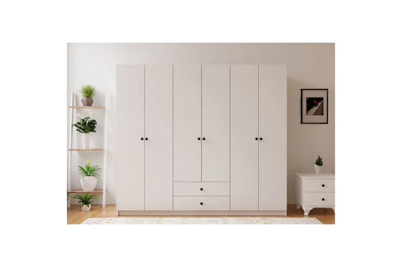 Alven Garderobe 180x180 cm - Matt Hvit - Oppbevaring - Klesoppbevaring - Garderober & garderobesystem