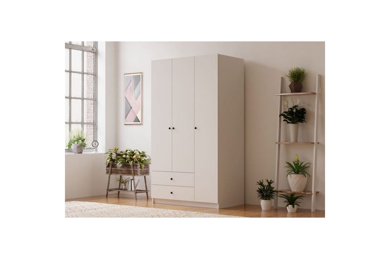 Alven Garderobe 90x180 cm - Matt Hvit - Oppbevaring - Klesoppbevaring - Garderober & garderobesystem