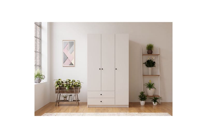 Alven Garderobe 90x180 cm - Matt Hvit - Oppbevaring - Klesoppbevaring - Garderober & garderobesystem