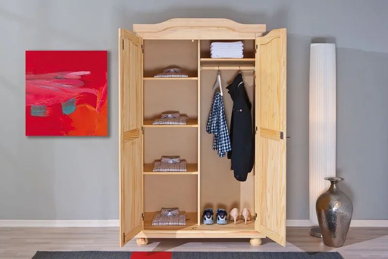 Amalia Garderobe 104 cm - Furu - Oppbevaring - Klesoppbevaring - Garderober & garderobesystem