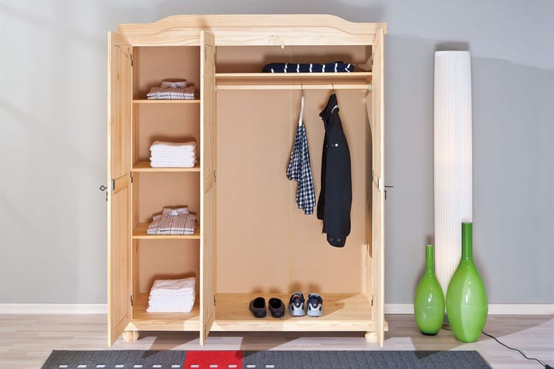 Amalia Garderobe 150 cm - Furu - Oppbevaring - Klesoppbevaring - Garderober & garderobesystem