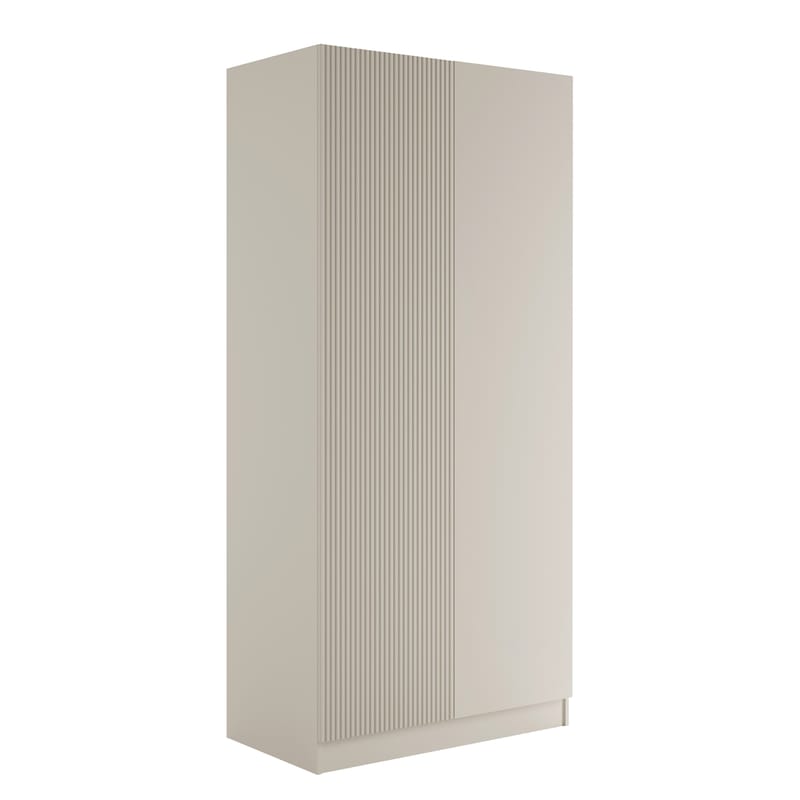Amelus Garderobeskap 103x220 cm - Beige - Oppbevaring - Klesoppbevaring - Garderober & garderobesystem