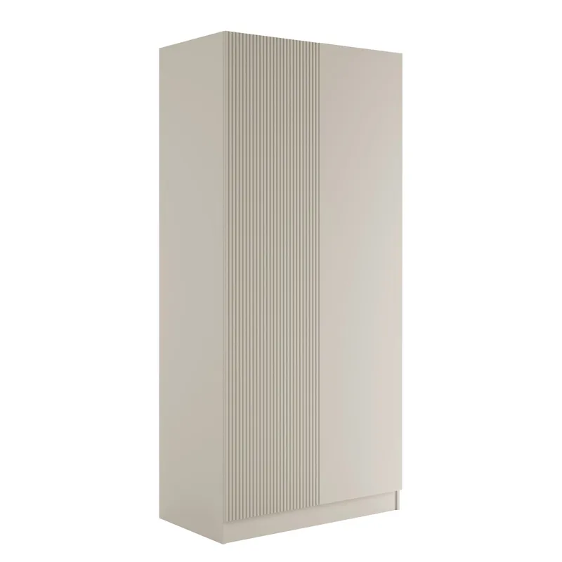 Amelus Garderobeskap 103x220 cm - Beige - Oppbevaring - Klesoppbevaring - Garderober & garderobesystem