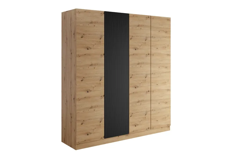 Amelus Garderobeskap 205x220 cm - Brun - Oppbevaring - Klesoppbevaring - Garderober & garderobesystem