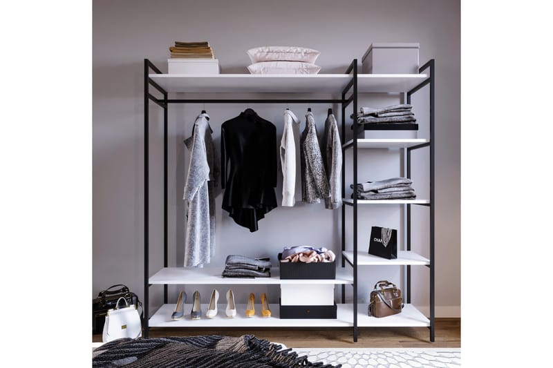 Amerbach Garderobe 100x40 cm - Hvit - Oppbevaring - Klesoppbevaring - Garderober & garderobesystem