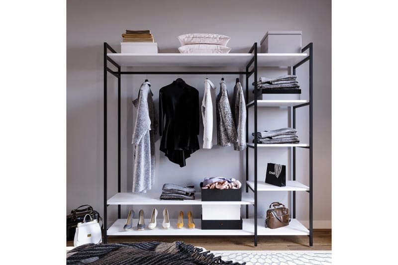 Amerbach Garderobe 100x40 cm - Hvit - Garderober & garderobesystem