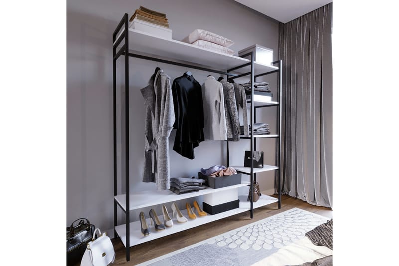 Amerbach Garderobe 100x40 cm - Hvit - Oppbevaring - Klesoppbevaring - Garderober & garderobesystem